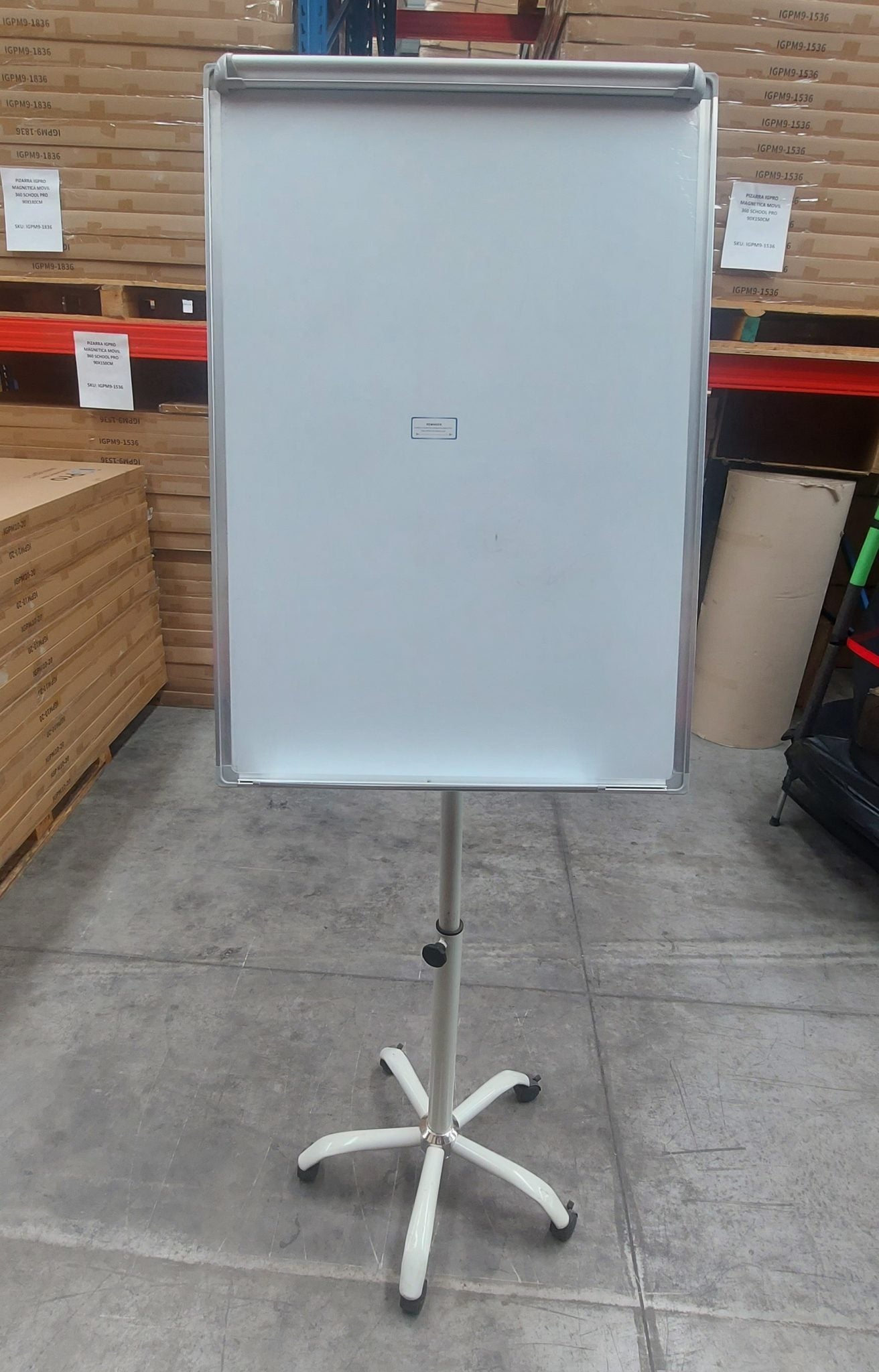 PAPELÓGRAFO PIZARRA MAGNÉTICA MÓVIL PATA ESTRELLA 70x100cm