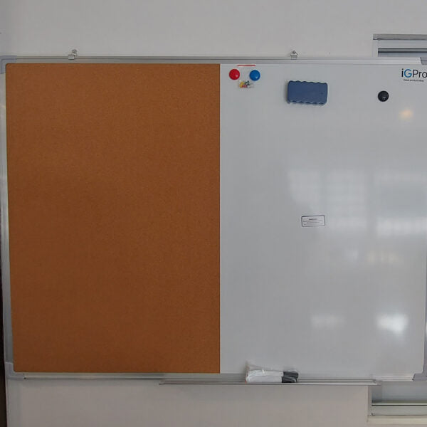 PIZARRA MIXTA MAGNETICA Y CORCHO 100x150 CM