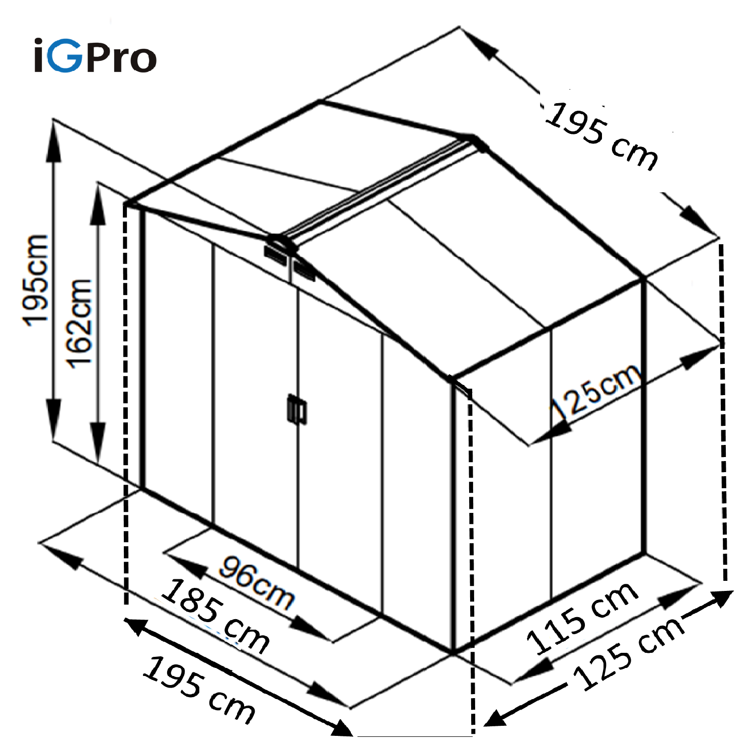 DEPOSITO METÁLICO JARDÍN GRIS 2.44 m2