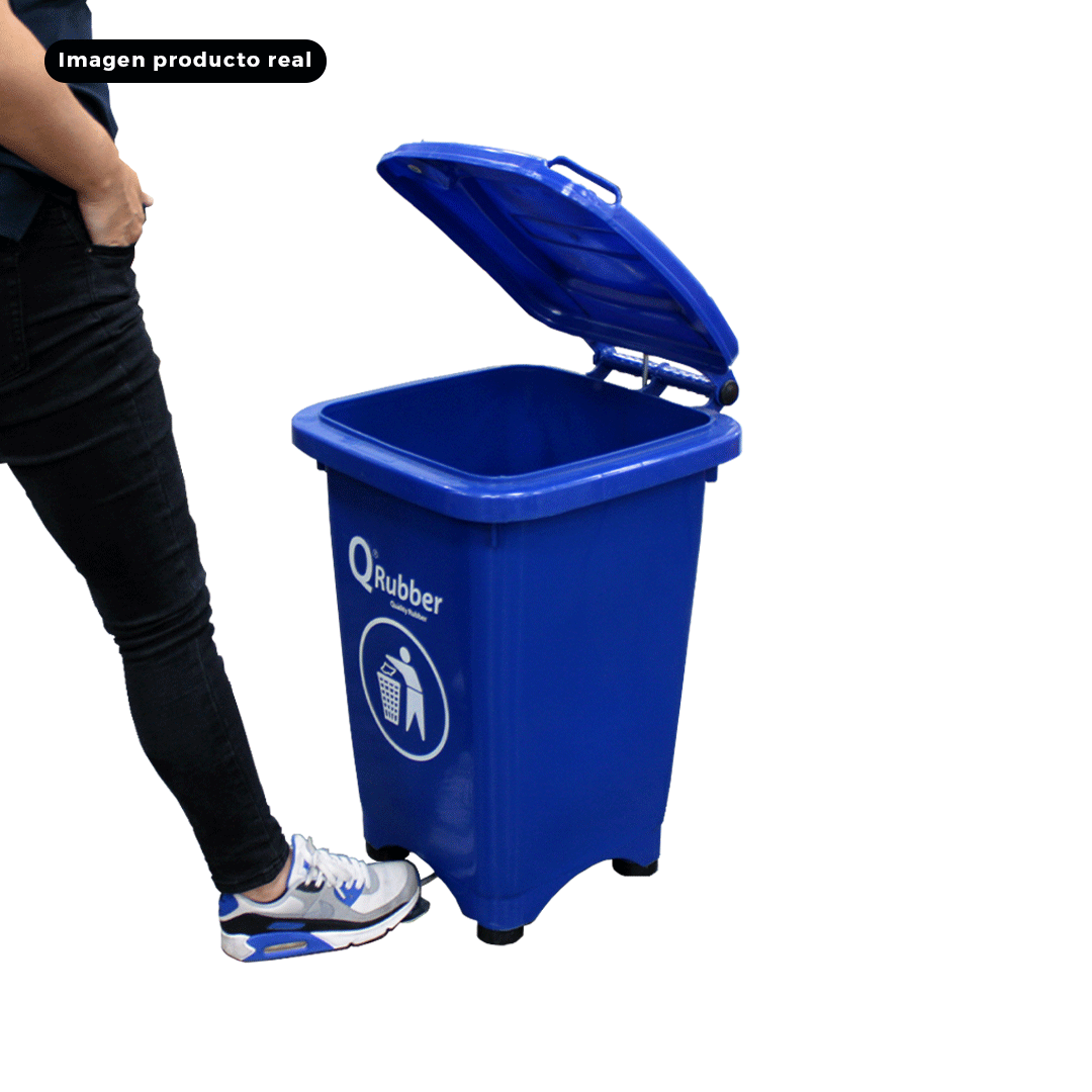 BASURERO CONTENEDOR BASURA 50 LTS CON PEDAL COLORES