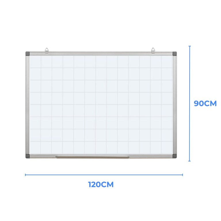 PIZARRA MAGNETICA CUADRICULADA DE PARED 90x120 CM