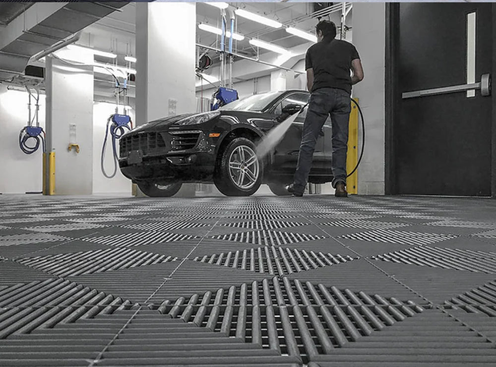 PALMETA GARAGE REJILLA HD 40x40cmx18mm AZUL ENCASTRABLE