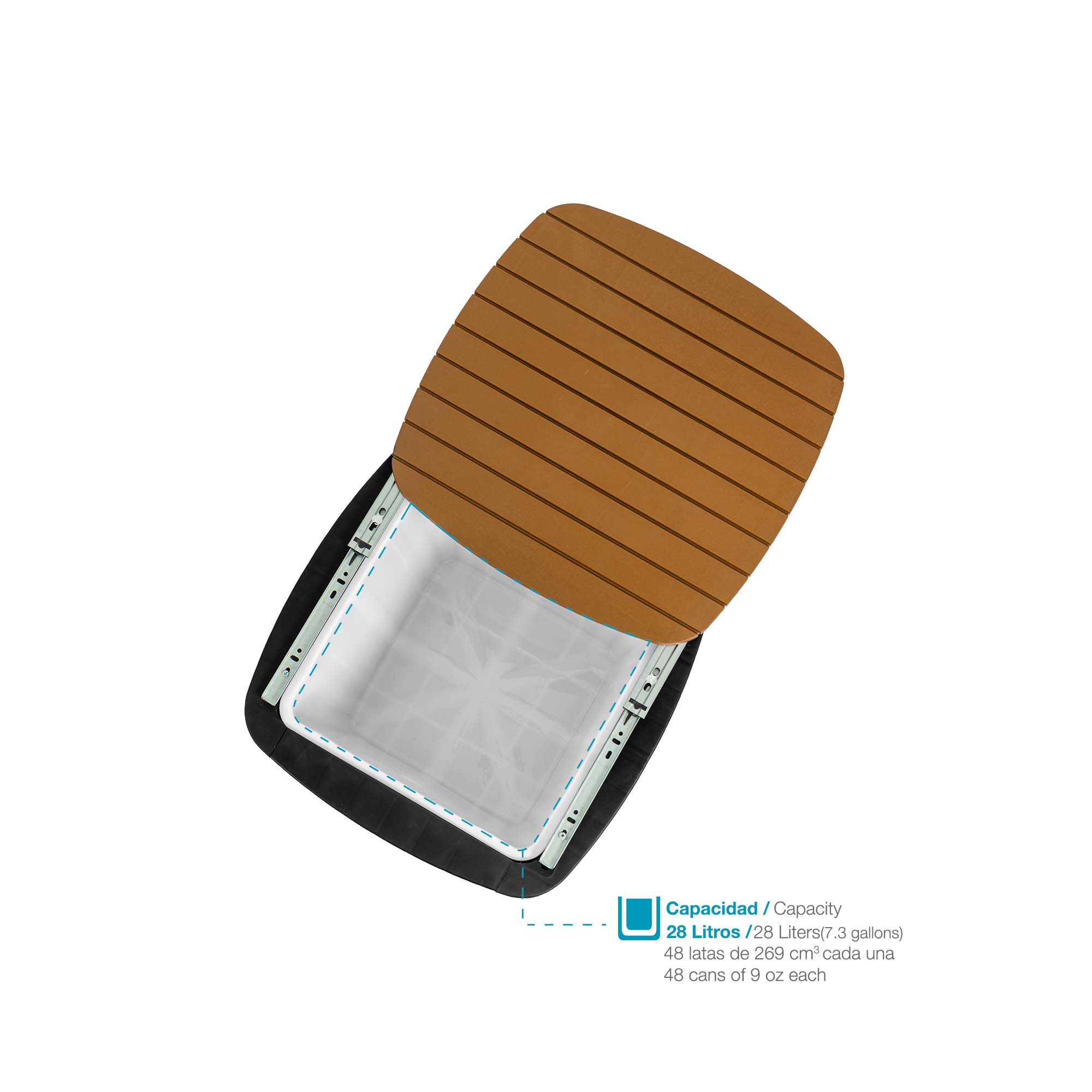 COOLER TABLE CAPRI NEGRO