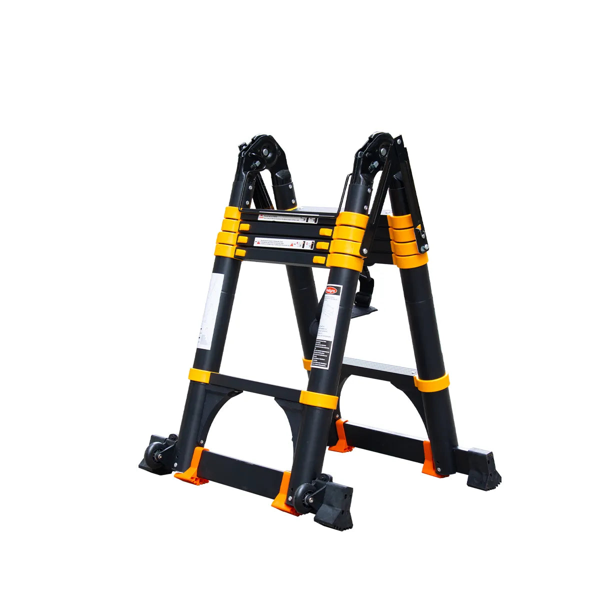 ESCALERA DE ALUMINIO TELESCOPICA MULTIUSO 3,2 M NEGRO/AMARILLO