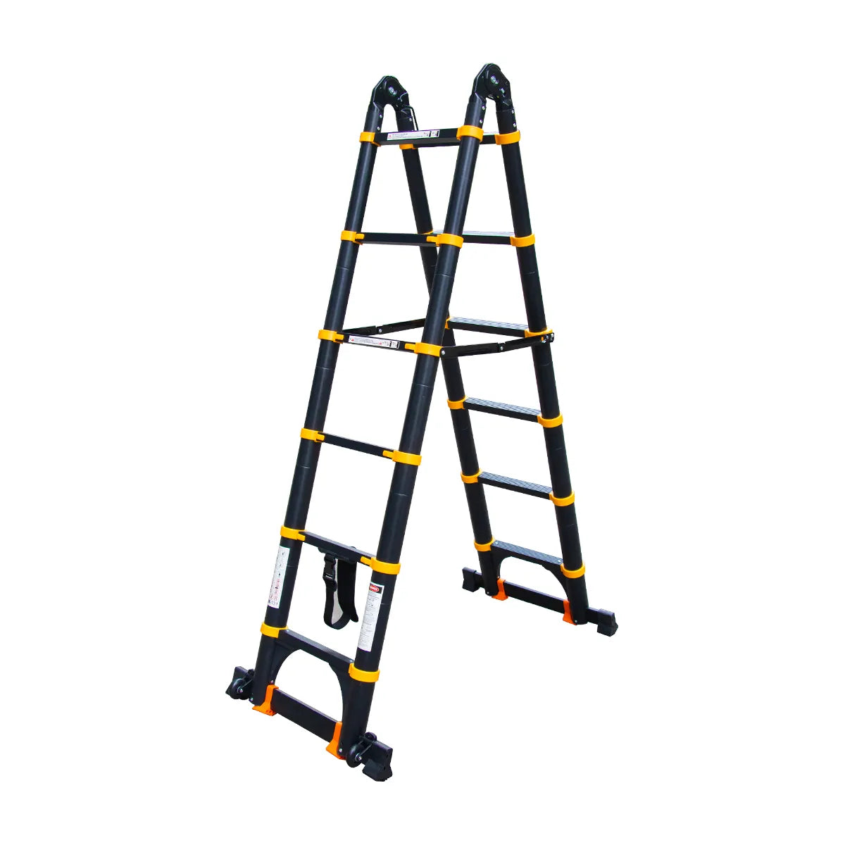 ESCALERA DE ALUMINIO TELESCOPICA MULTIUSO 3,8 M NEGRO/AMARILLO
