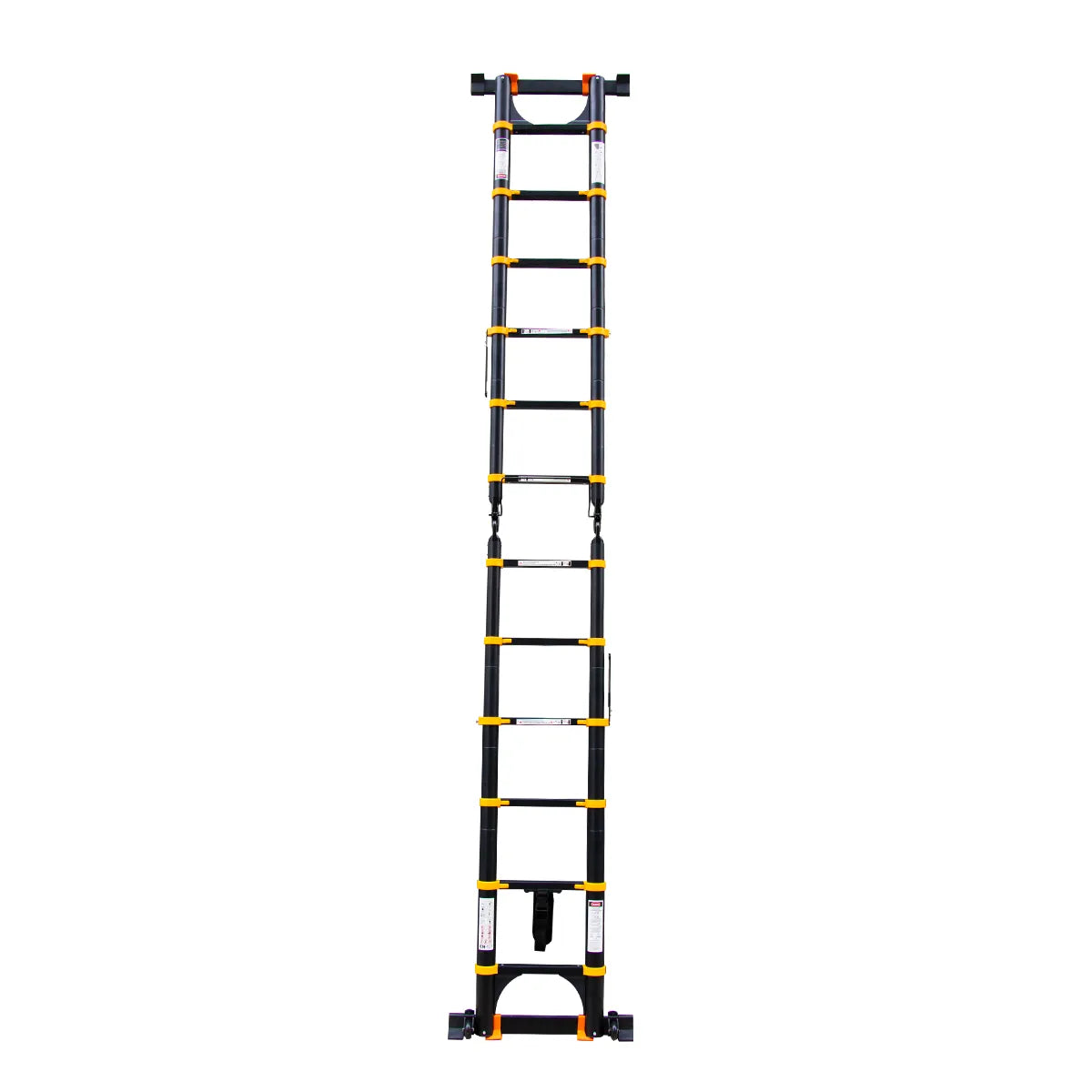 ESCALERA DE ALUMINIO TELESCOPICA MULTIUSO 3,8 M NEGRO/AMARILLO