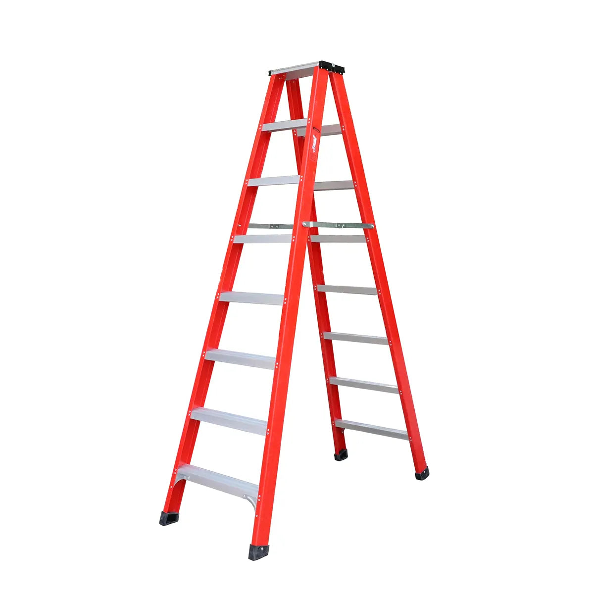 ESCALERA DE FIBRA DE VIDRIO TIPO TIJERA CON DOBLE ACCESO 8 PELDAÑOS