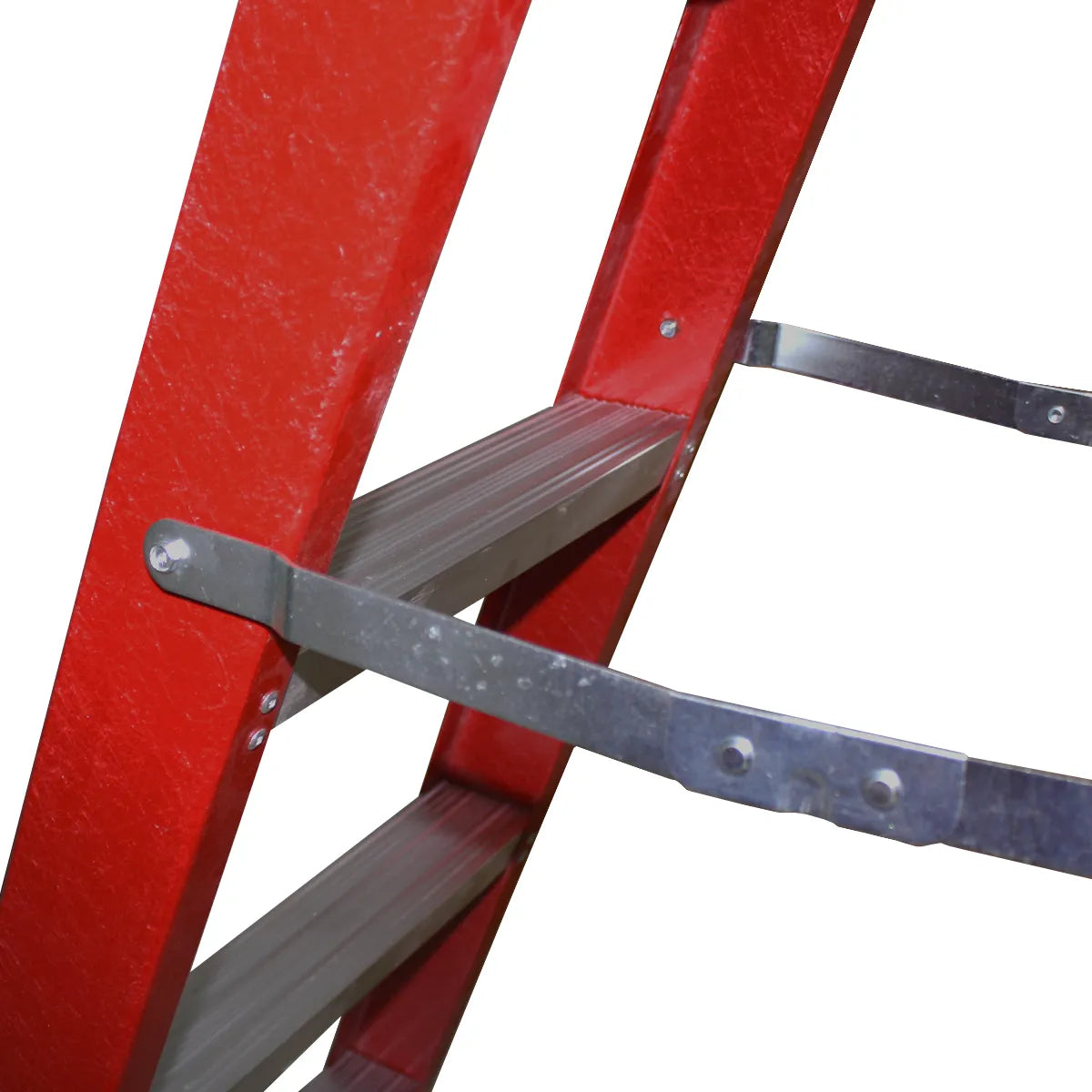 ESCALERA DE FIBRA DE VIDRIO TIPO TIJERA CON DOBLE ACCESO 6 PELDAÑOS