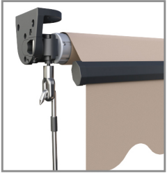 TOLDO BALCON BRAZO RETRACTIL CRUDO 2.5x2.5 mts