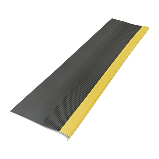 PROTECTOR GRADA ANTIDESLIZANTE ESCALONES GUARDA CANTO ALTO TRAFICO PVC NEGRO/AMARILLO