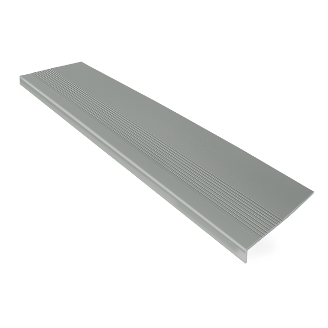 PROTECTOR GRADA PVC ANTIDESLIZANTE ESCALONES GUARDA CANTO GRIS