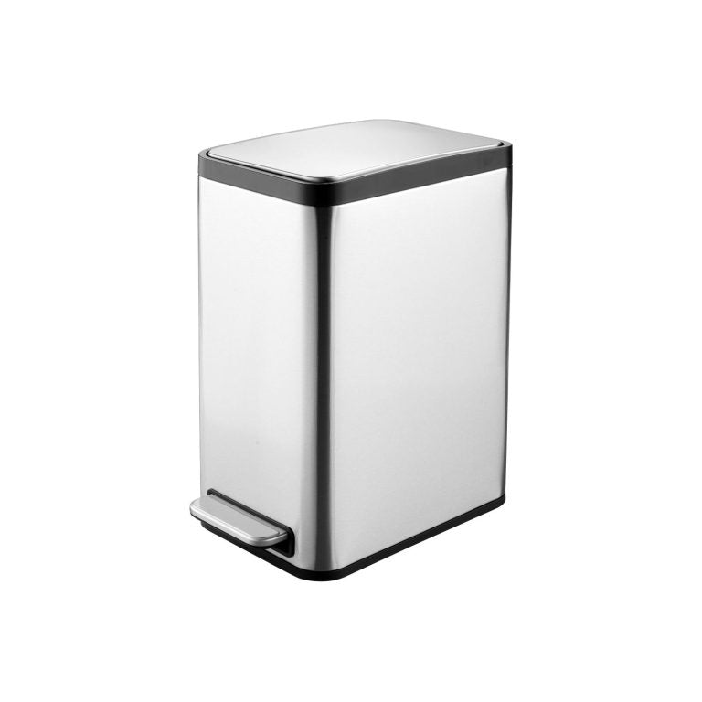 BASURERO 15L METALICO ACERO INOXIDABLE 1 PEDAL