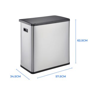 BASURERO INTELIGENTE CON SENSOR 60L ACERO INOXIDABLE