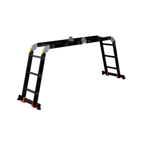 ESCALERA ALUMINIO 5,7 M PROFESIONAL HEAVY DUTY 20 PELDAÑOS NEGRA