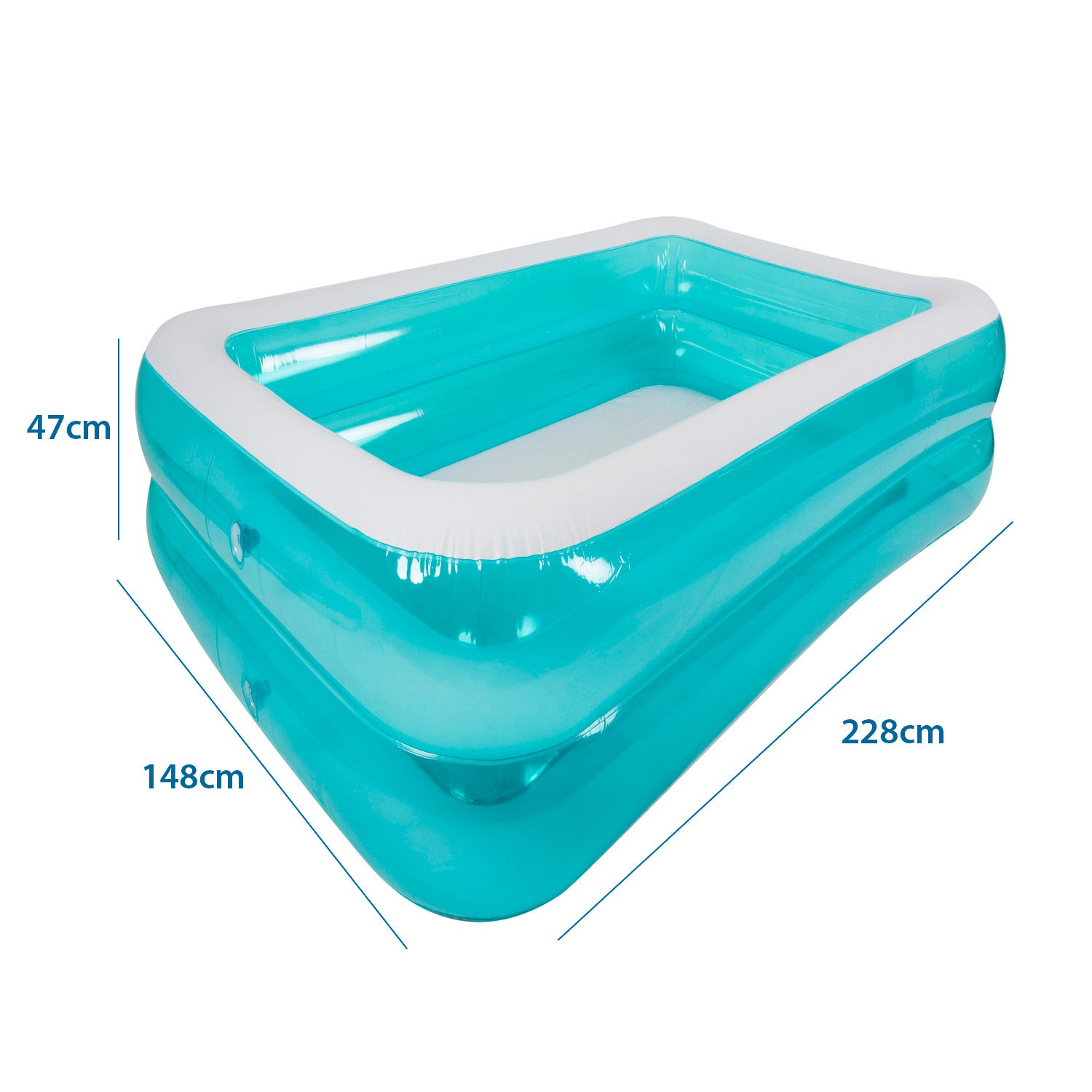 PILETA INFLABLE RECTANGULAR 228x148x47 CM