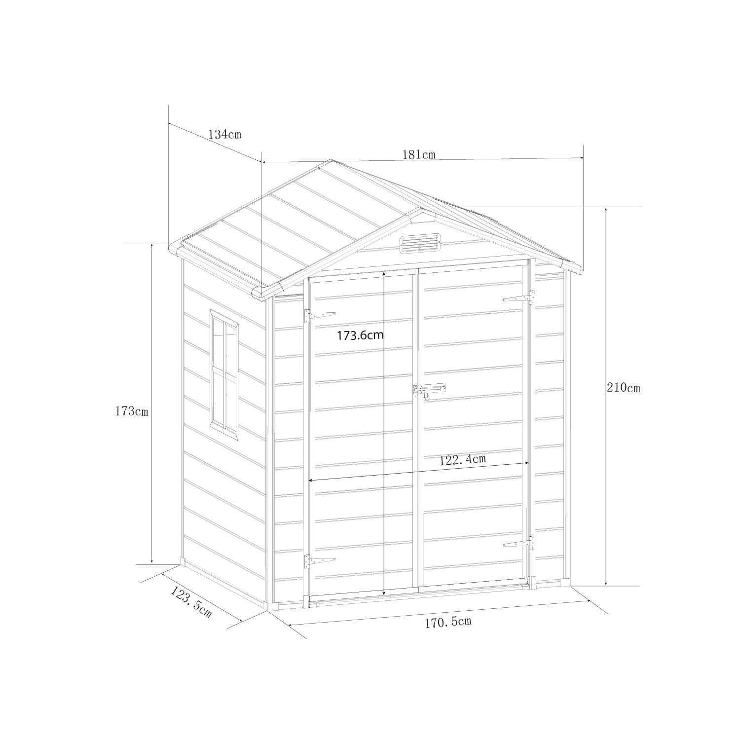 DEPOSITO PLÁSTICO JARDÍN GRIS 2.44 m2