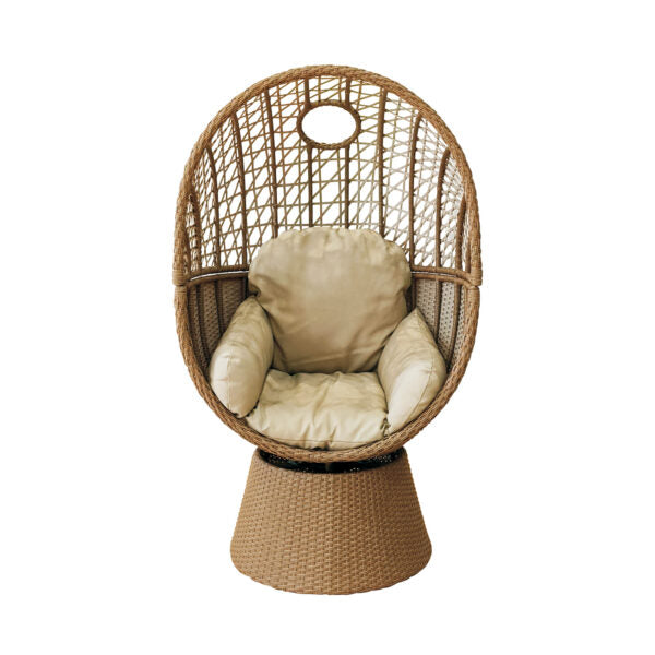 SILLA POLTRONA GIRATORIA RATAN