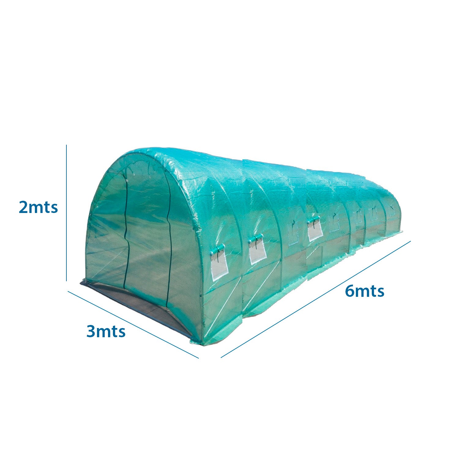 INVERNADERO ARMABLE TUNEL 18m² 6x3x2mts