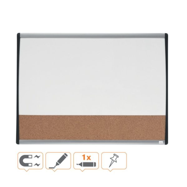 PIZARRA MIXTA MAGNETICA Y CORCHO 90X60 CM
