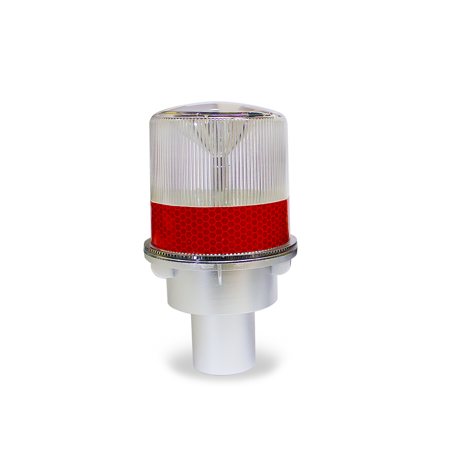 BALIZA DE ENCENDIDO DESTELLANTE SOLAR LED ROJO