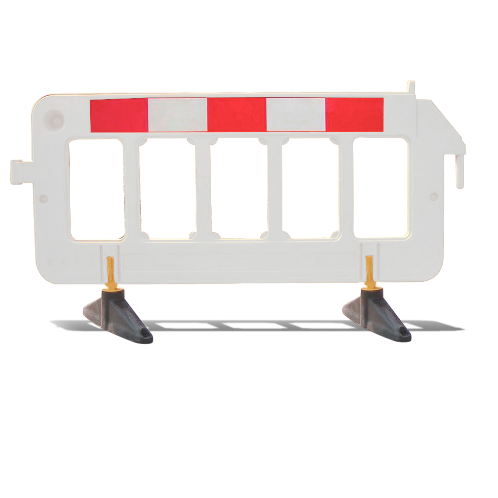 BARRERA PLASTICA DELINEADORA CANALIZADORA PREMIUM 2 MTS BLANCA