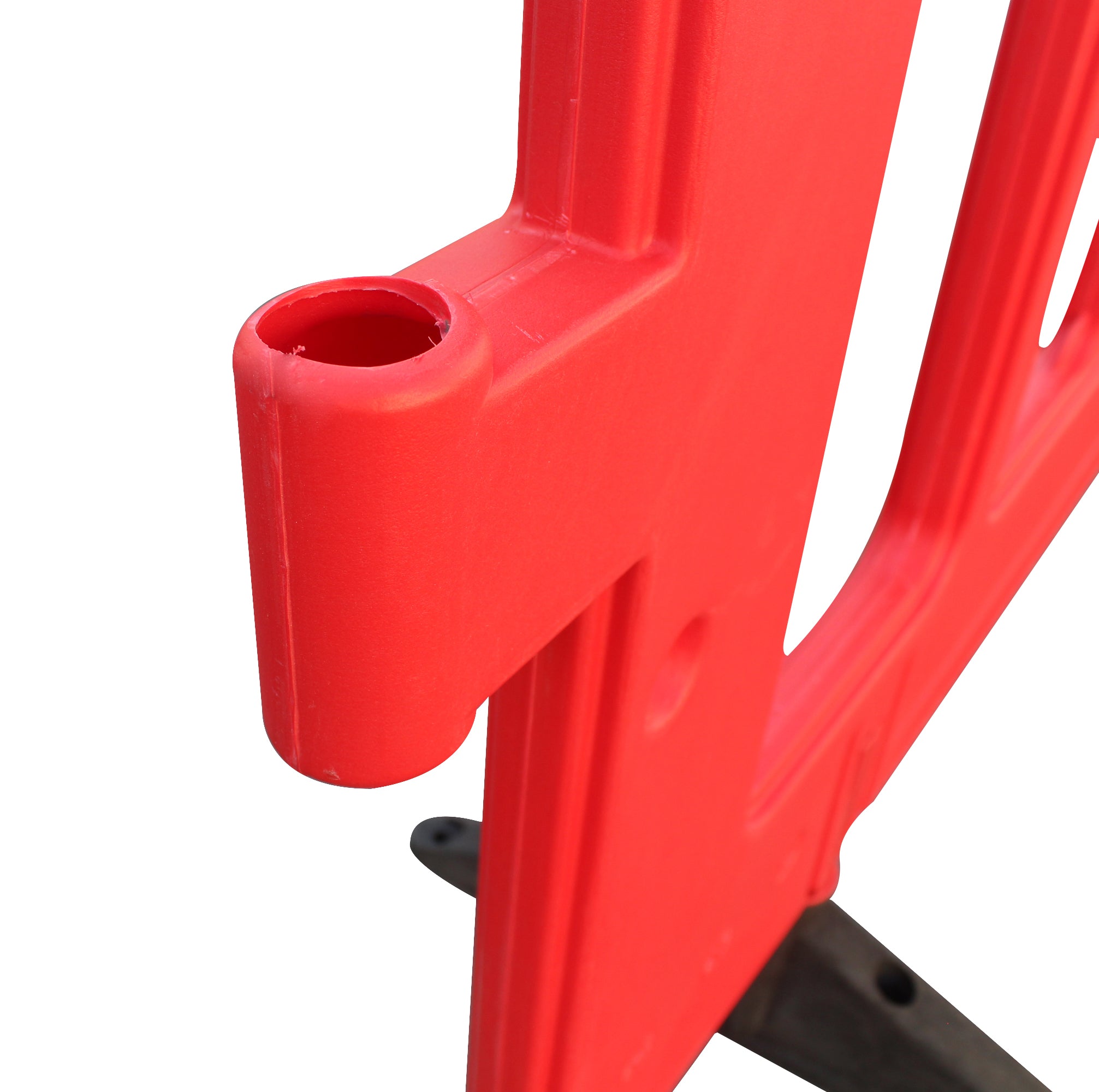 BARRERA PLASTICA DELINEADORA CANALIZADORA PREMIUM 2 MTS ROJA