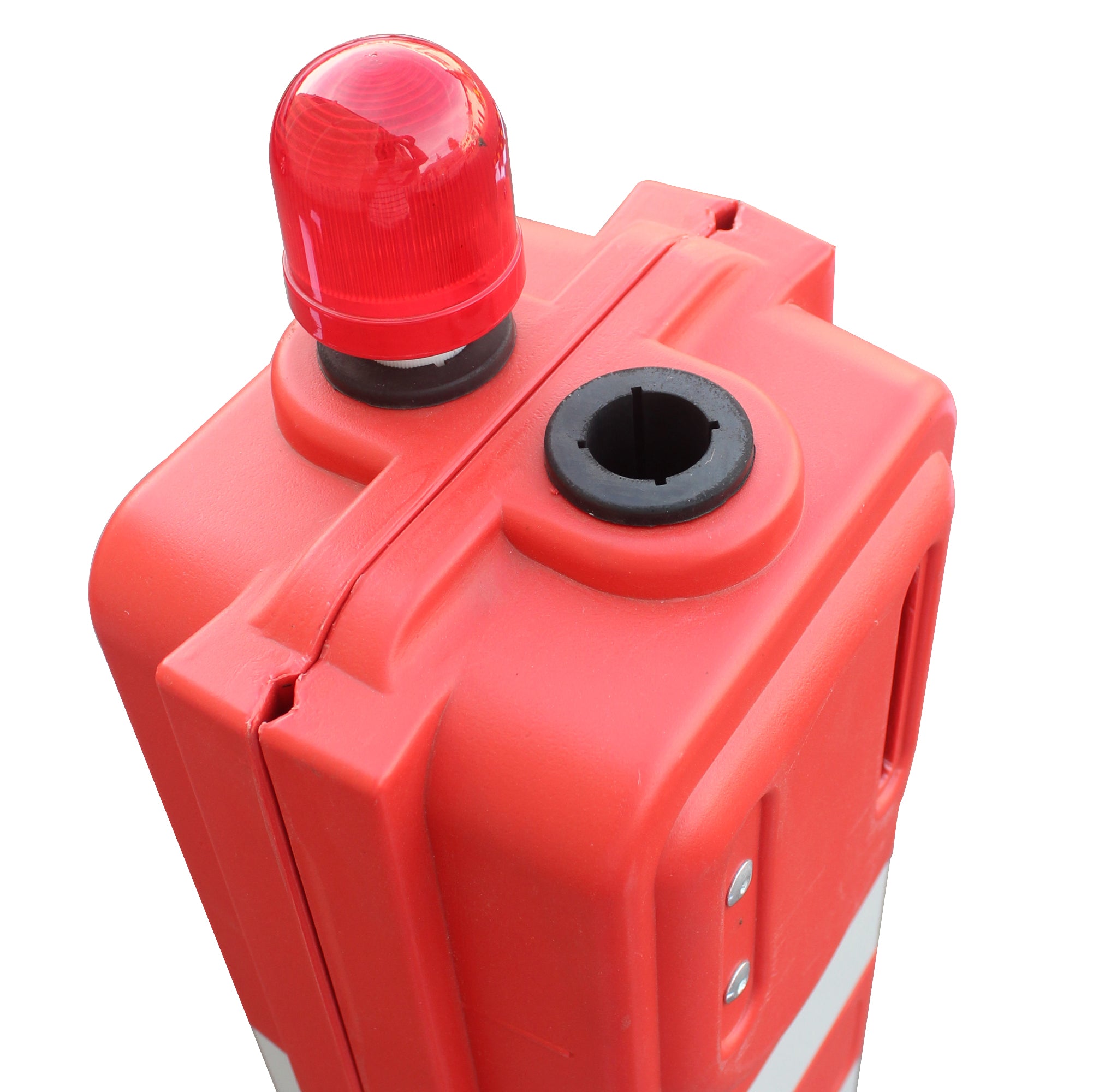 BARRERA CANALIZADORA DELIMITADORA PLASTICA SEGURIDAD EXPANDIBLE 2,35 MTS ROJA