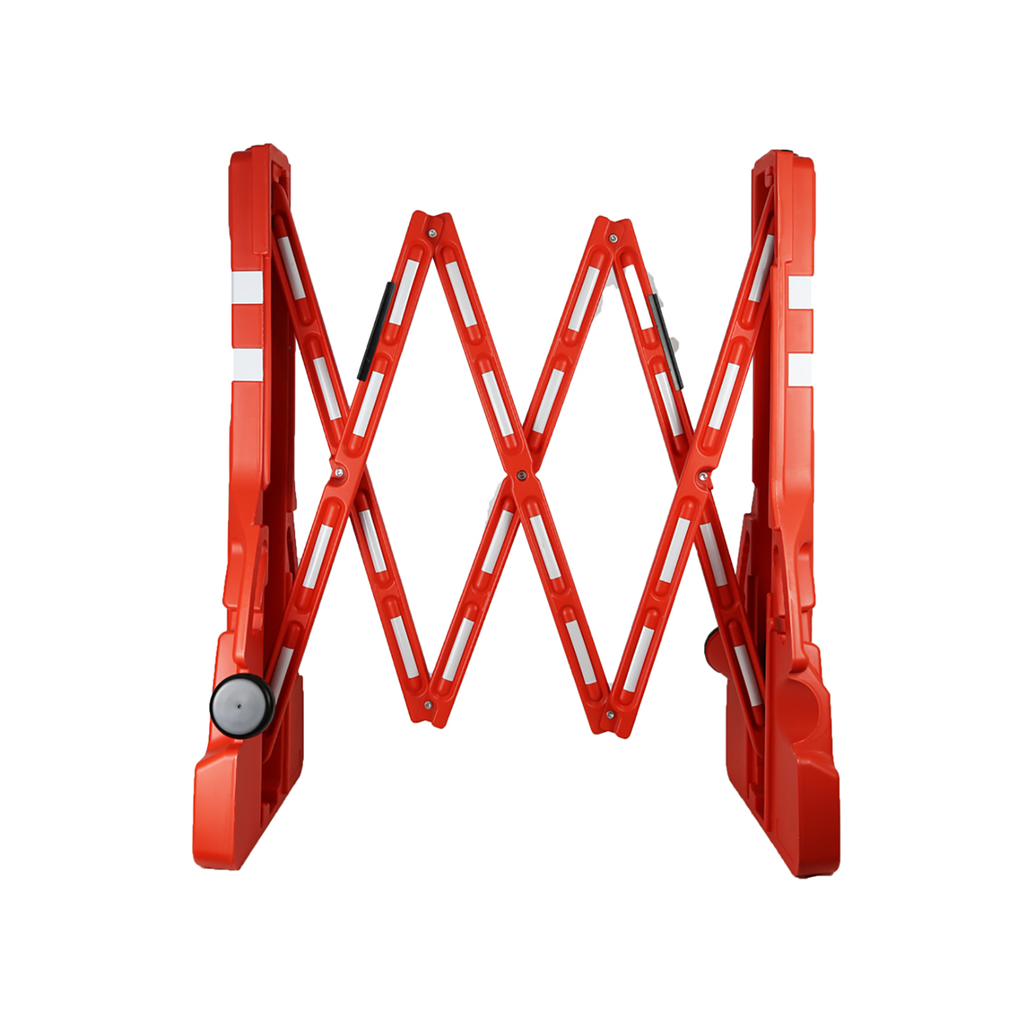 BARRERA CANALIZADORA DELIMITADORA PLASTICA SEGURIDAD EXPANDIBLE 2,35 MTS ROJA