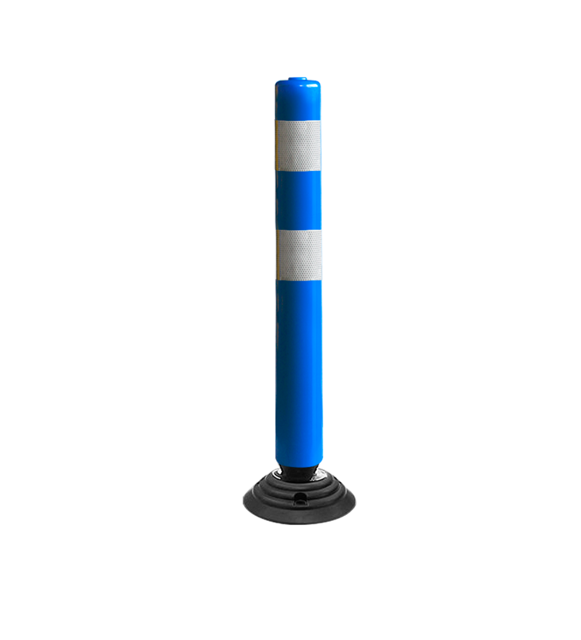 HITO DELINEADOR POSTE TUBULAR VIALIDAD PISO ABATIBLE 83 CM AZUL