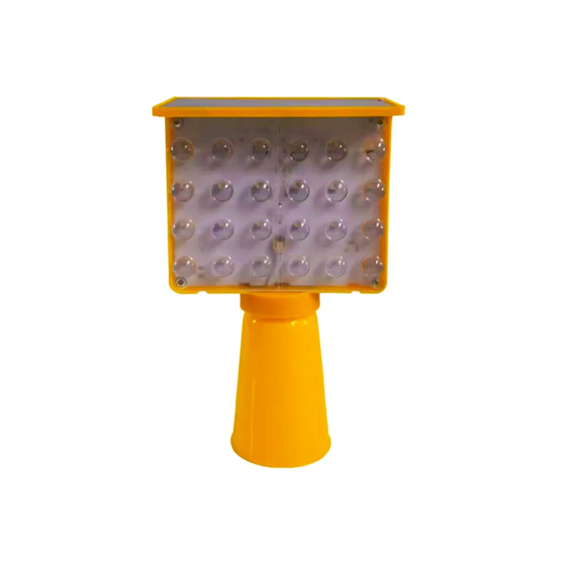 LAMPARA SOLAR DESTELLANTE CON CONO COLOR BLANCO