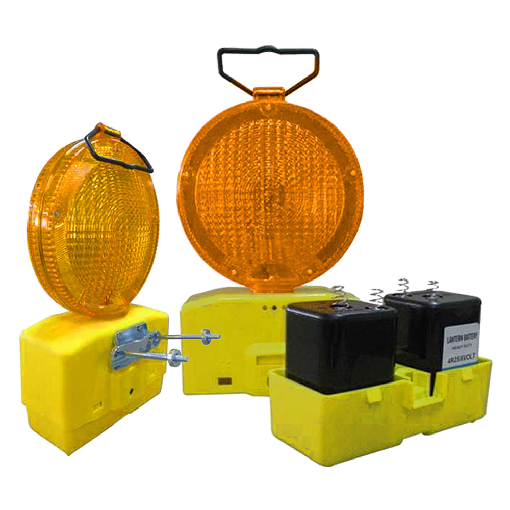 LAMPARA DE ENCENDIDO DESTELLANTE AMARILLA CON BATERIA