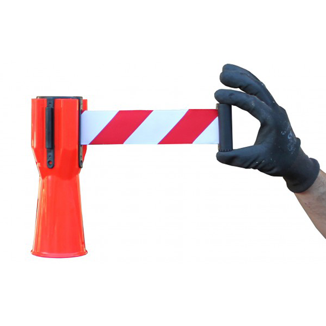 CINTA RETRACTIL BLANCO ROJO