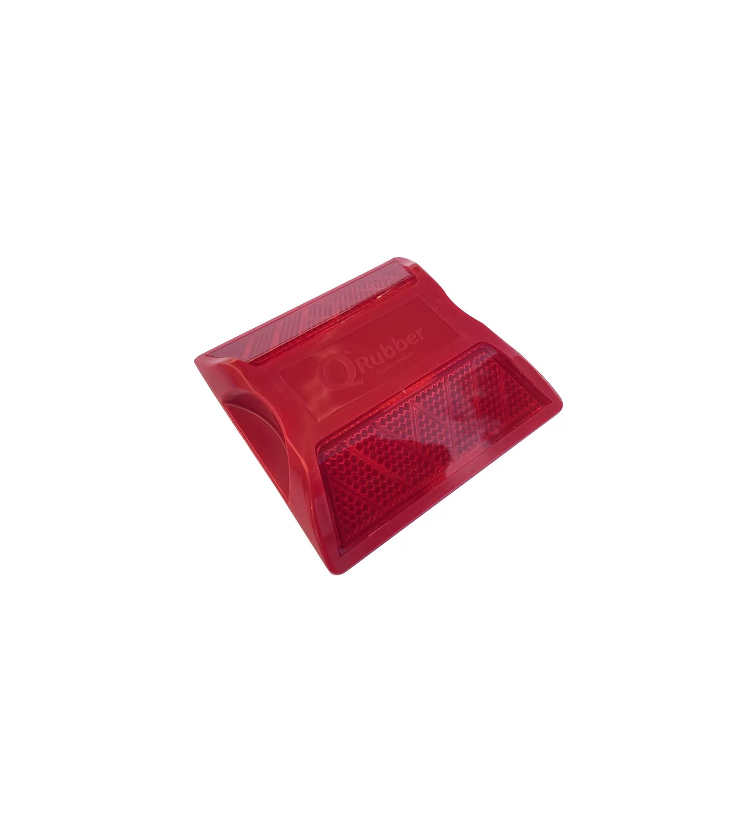 TACHA VIAL 10x10x2 CM DOBLE REFLECTIVO ROJO CON BASE ARENOSA