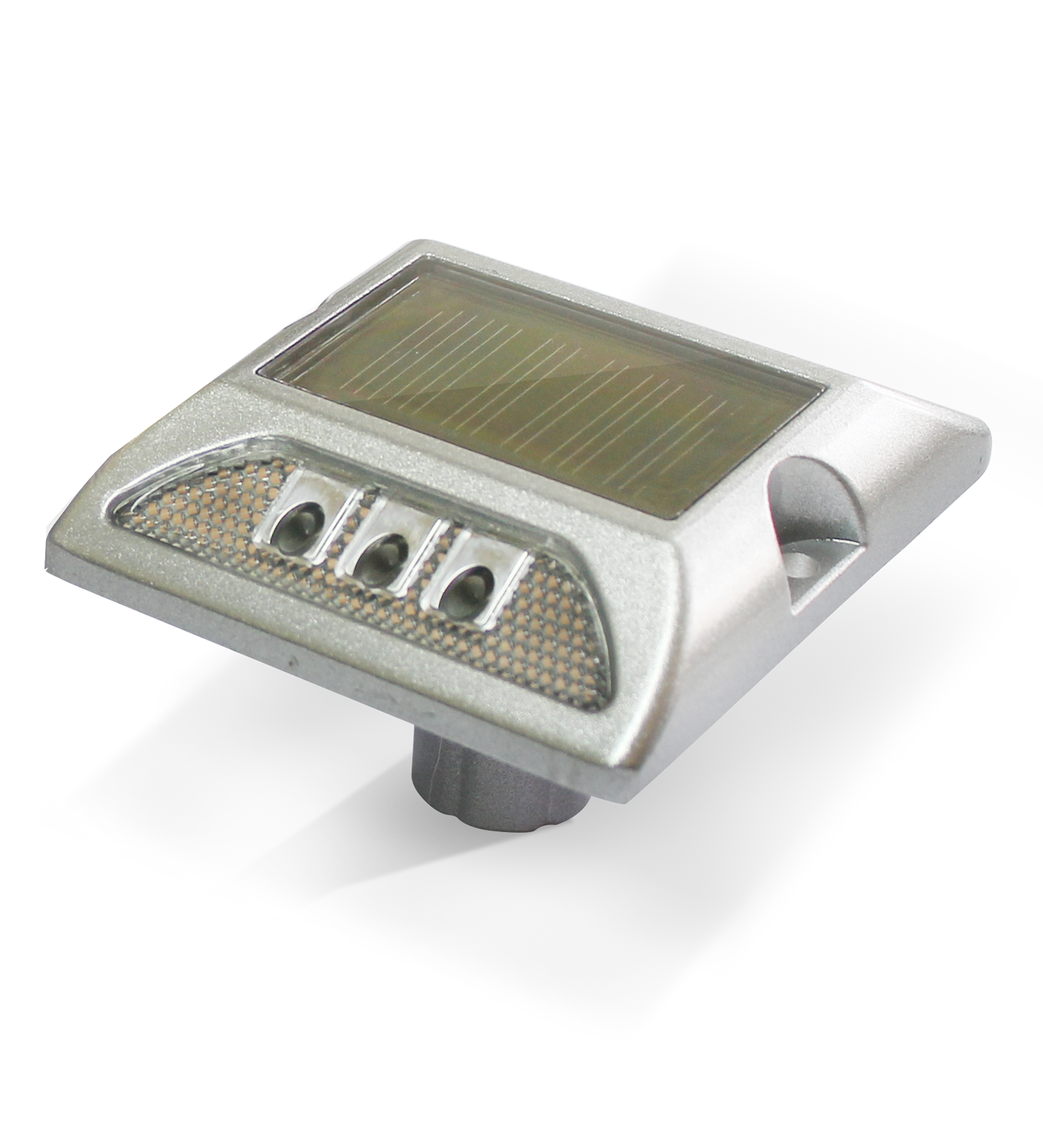 TACHA DEMARCACIÓN SOLAR DOBLE LED BLANCA