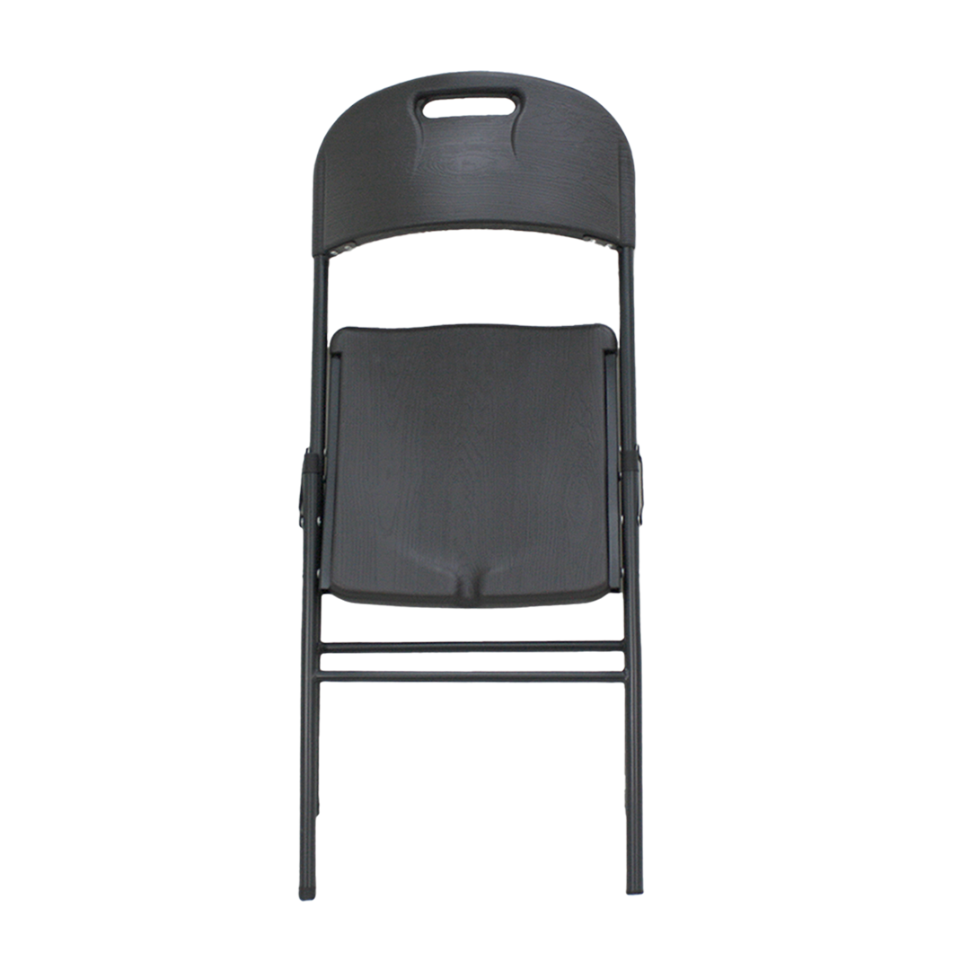SILLA PLEGABLE QRUBBER GRIS OSCURO/NEGRA