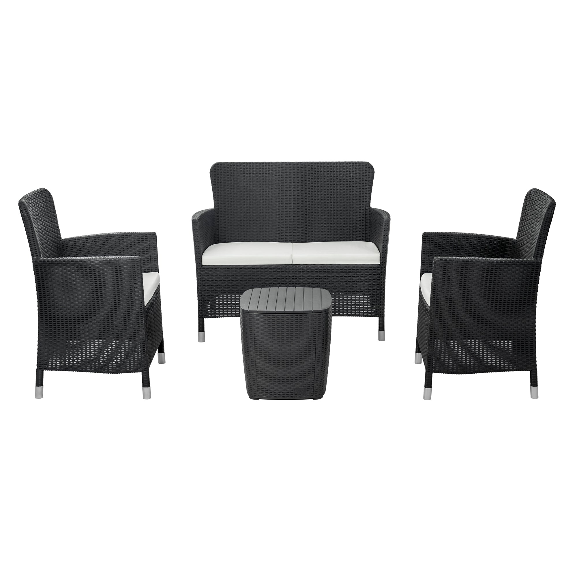 JUEGO LIVING SOFA RATAN CAPRI COMFORT COLOR GRIS GRAFITO