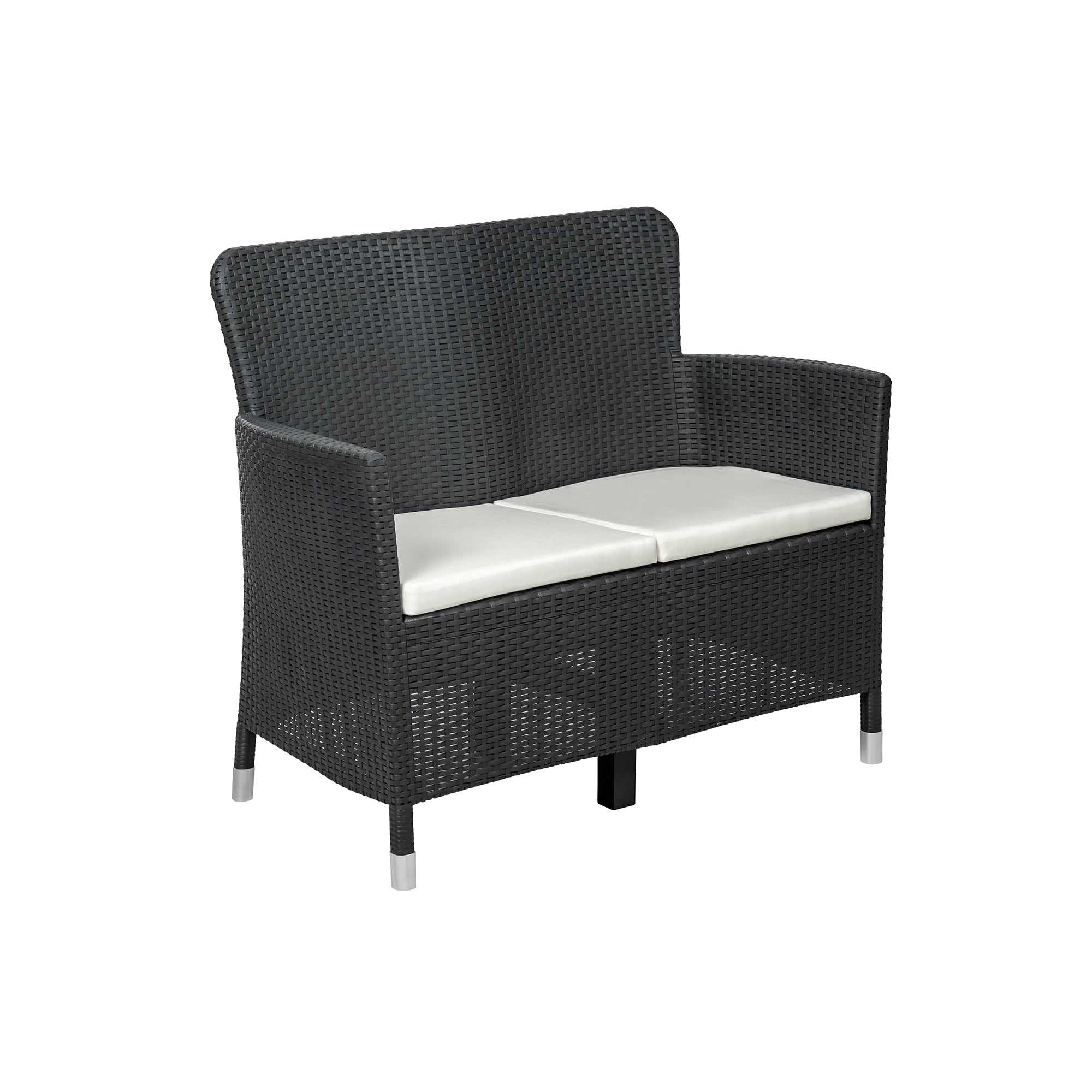 JUEGO LIVING SOFA RATAN CAPRI COMFORT COLOR GRIS GRAFITO