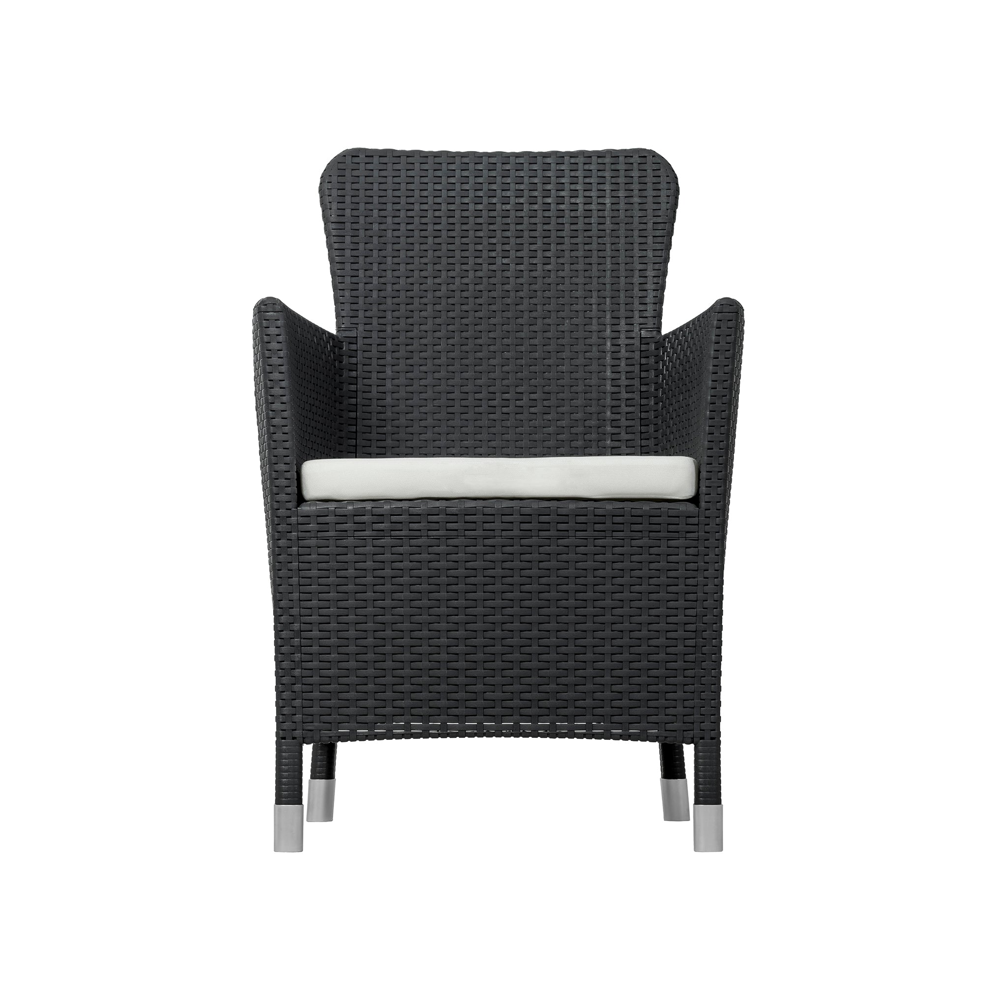 JUEGO LIVING SOFA RATAN CAPRI COLOR GRIS GRAFITO