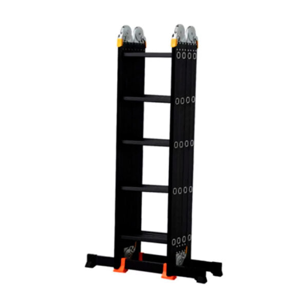 ESCALERA ALUMINIO 5,7 M PROFESIONAL HEAVY DUTY 20 PELDAÑOS NEGRA