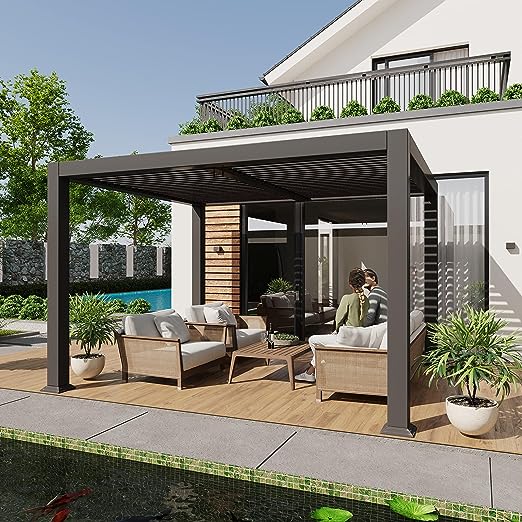 PERGOLA BIOCLIMATICA PREMIUM ALUMINIO 3.0 X 3.0 MTS