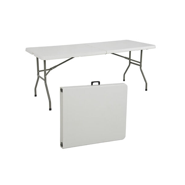 MESA PLEGABLE IGPRO BLANCA 152x70x74 CM TIPO MALETA