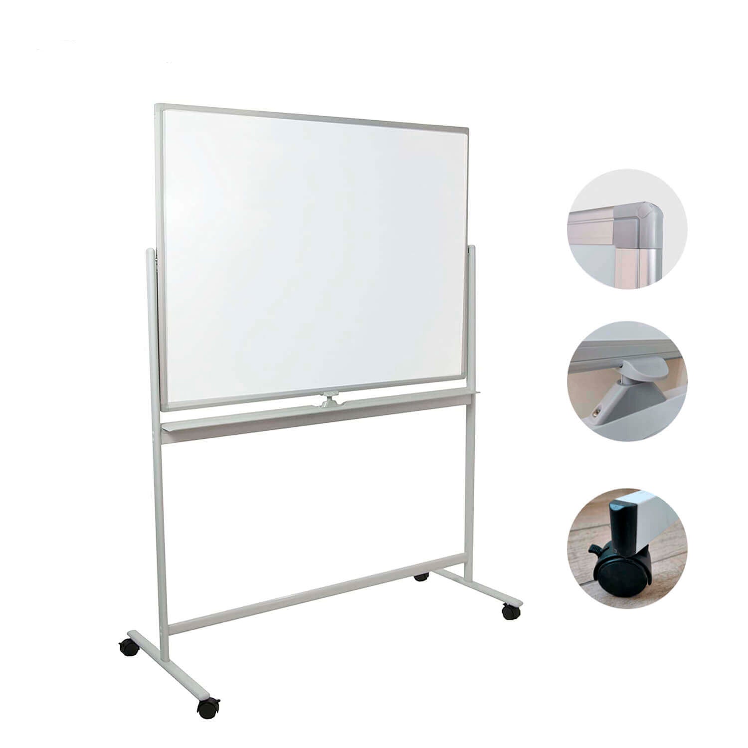 PIZARRA MAGNÉTICA "CLASIC" MÓVIL DOBLE CARA 90x180 cm