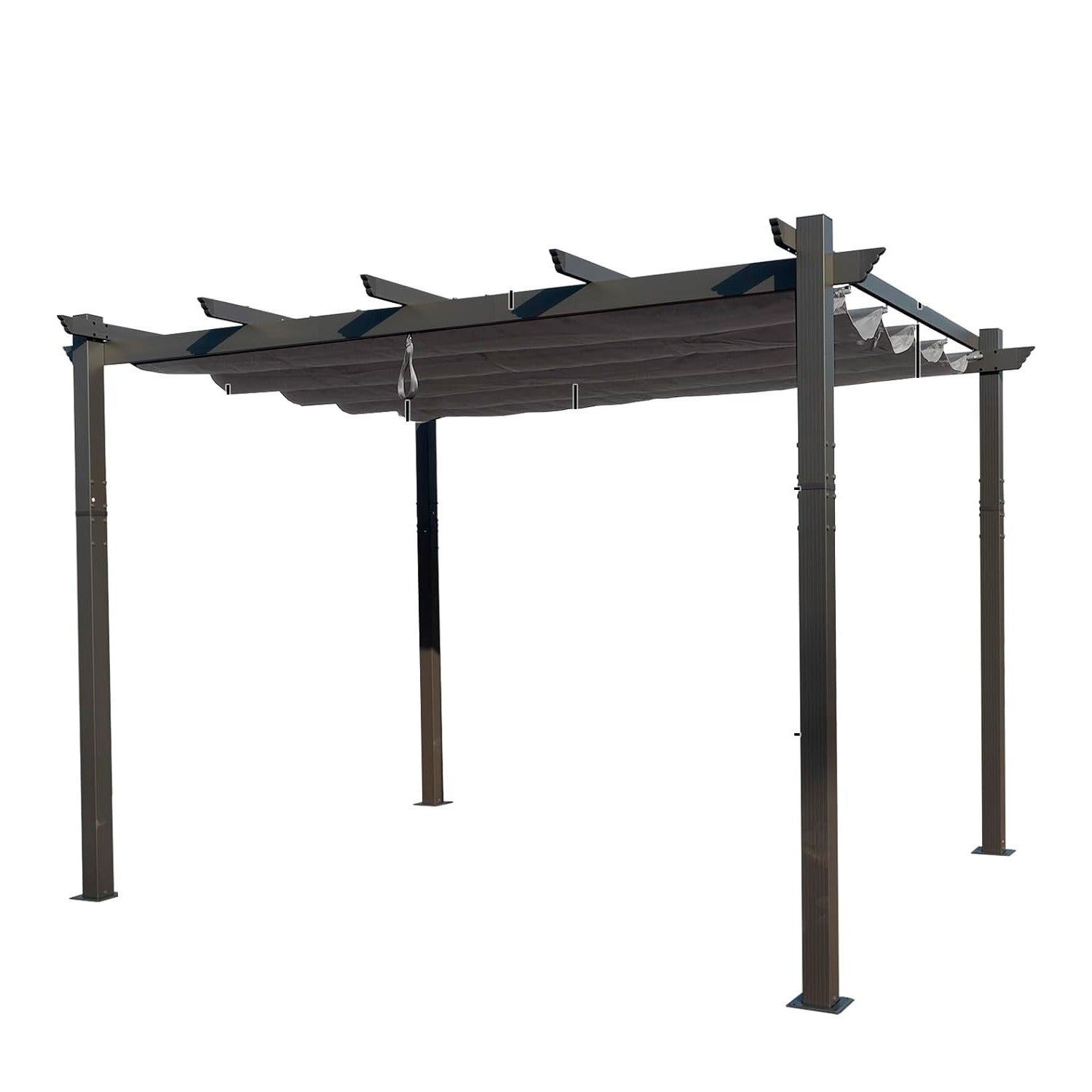 PERGOLA ALUMINIO CON TOLDO CORREDIZO 3.0 X 3.0 MTS