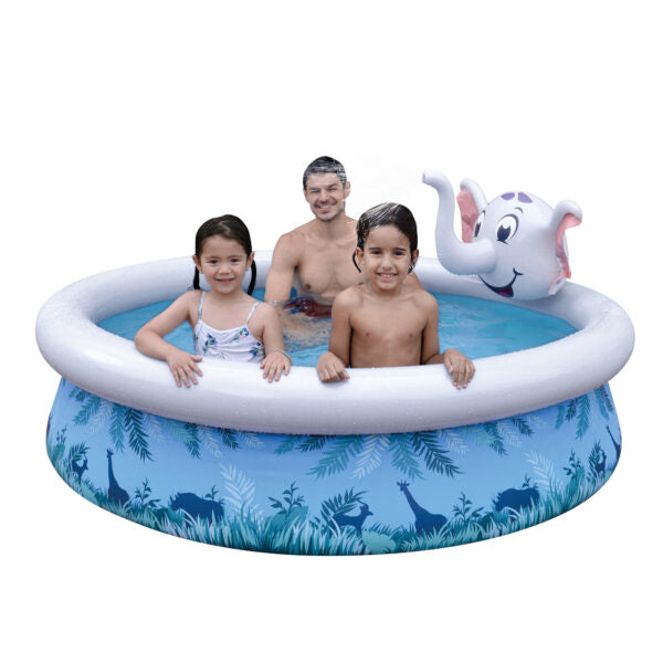 PISCINA INFANTIL ELEFANTE INFLABLE LANZA AGUA 47x205 CM