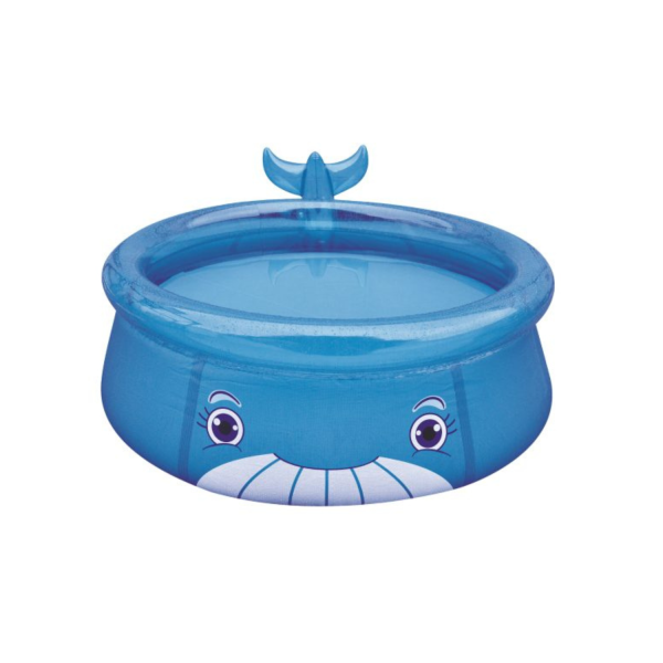 PISCINA NIÑOS INFLABLE 3D BALLENA LANZADORA DE AGUA 175x62 CM