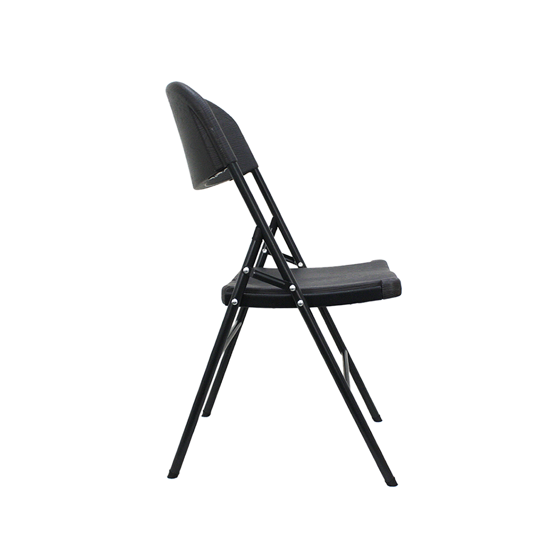 SILLA PLEGABLE QRUBBER GRIS OSCURO/NEGRA