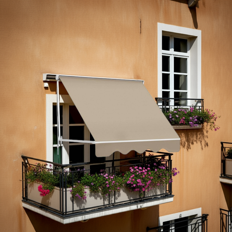 TOLDO BALCON BRAZO RETRACTIL CRUDO 3.0x2.5 mts