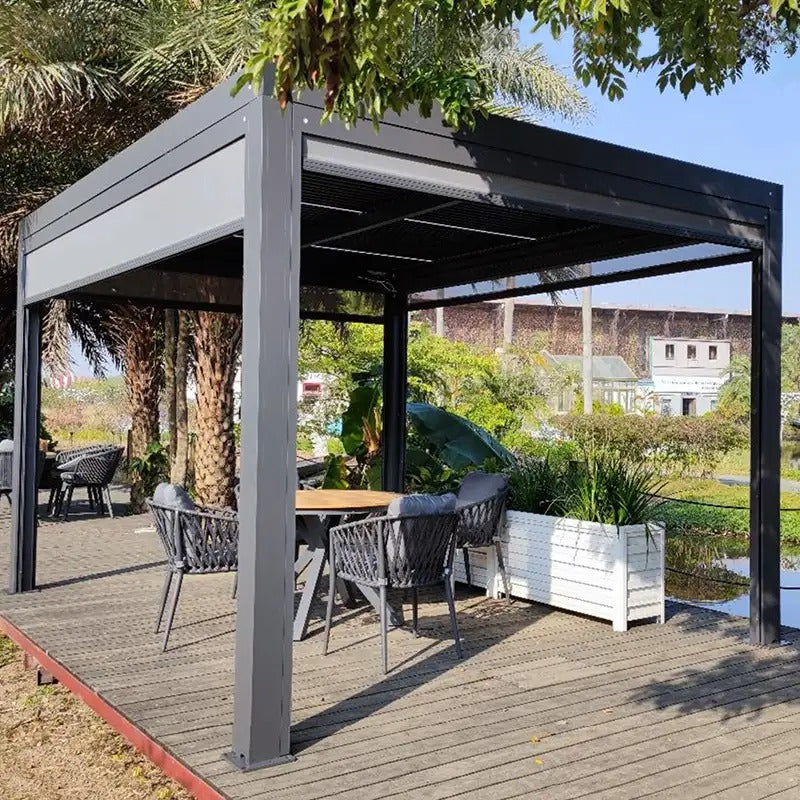 PERGOLA BIOCLIMATICA PREMIUM ALUMINIO 3.0 X 3.0 MTS