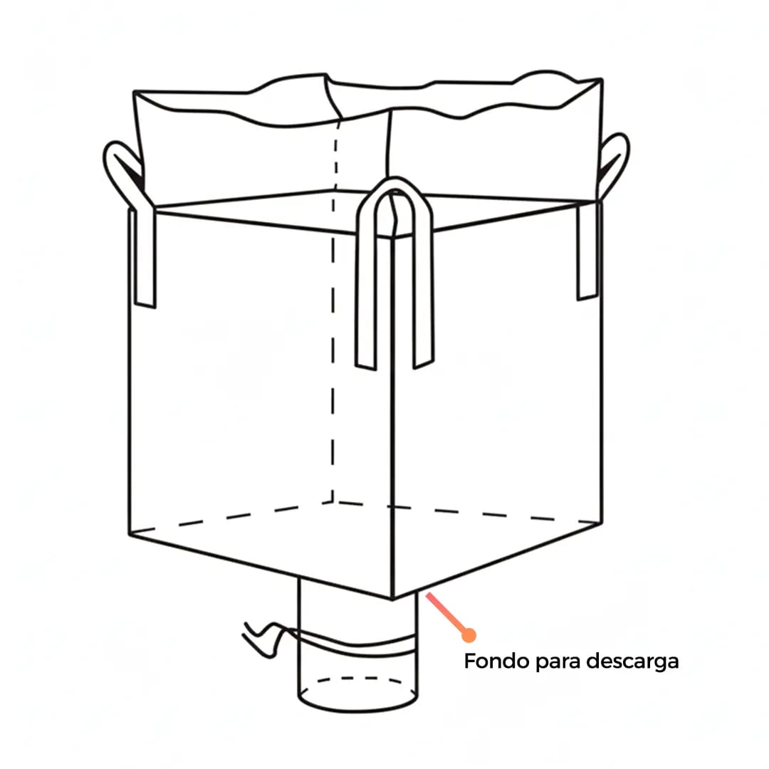 JUMBO BAG MAXI SACO CAP. 1.2 TON CON FONDO DE DESCARGA